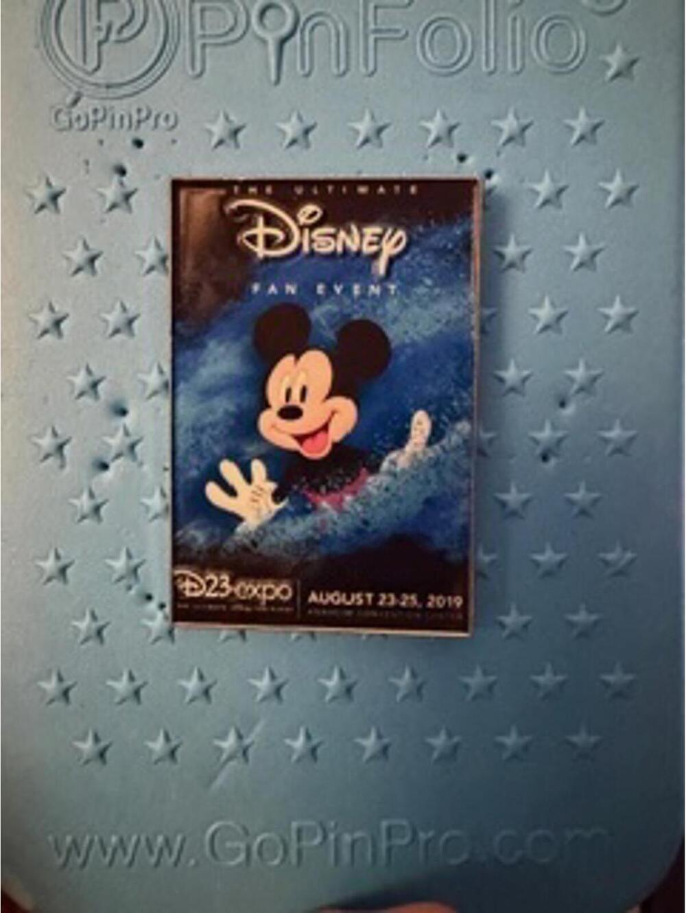 Disney D23 Expo 2019 Fan Event Pin Featuring Mickey Mouse